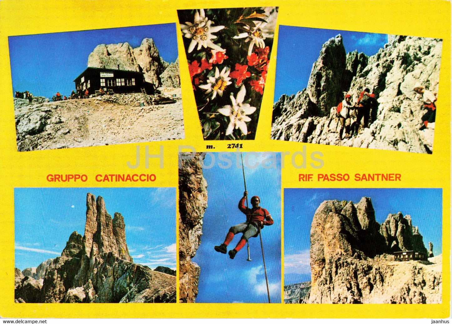 Gruppo Catinaccio - Rif Passo Santner - mountaineer - Italy - unused - JH Postcards