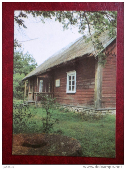 writer Aino Kallas house in Kassari - Hiiumaa island - 1977 - Estonia USSR - unused - JH Postcards