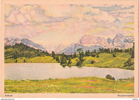 illustration - Seebach - Wagenbrechersee - old postcard - Germany - unused - JH Postcards