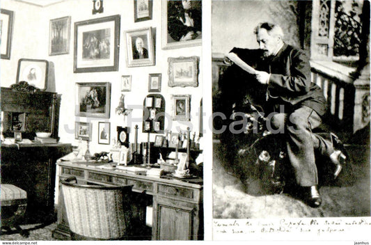 Russian writer Nikolai Leskov - corner of Leskov study in St Petersburg - in 1885 - 1984 - Russia USSR - unused
