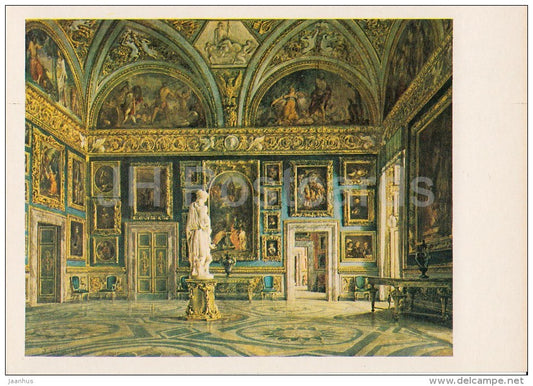 painting by Domenico Caligo - The Interior of the Pitti Palace in Florence - Italian art - Russia USSR - 1984 - unused - JH Postcards