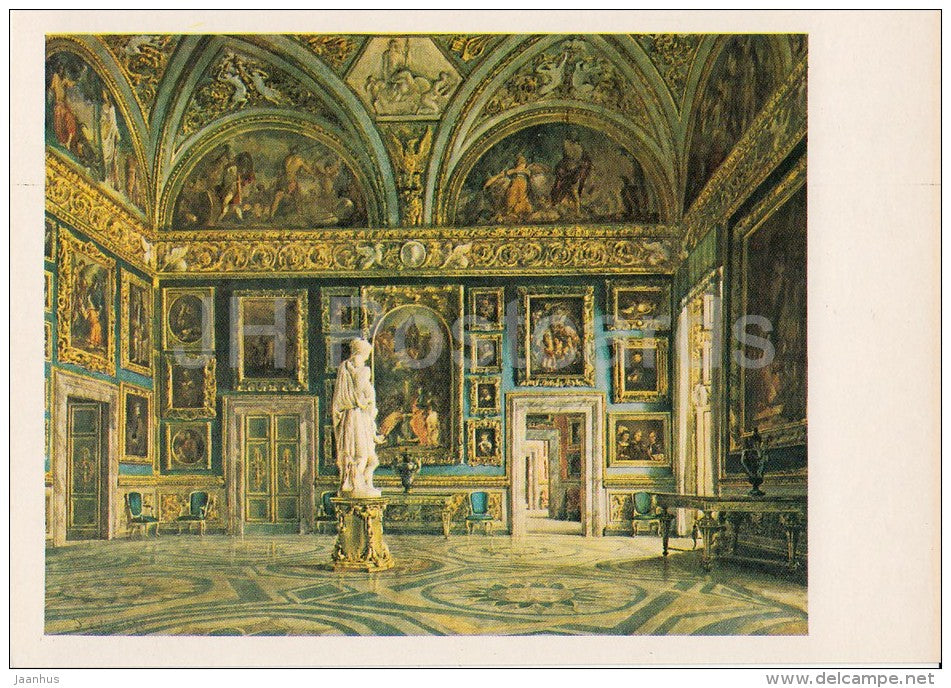 painting by Domenico Caligo - The Interior of the Pitti Palace in Florence - Italian art - Russia USSR - 1984 - unused - JH Postcards