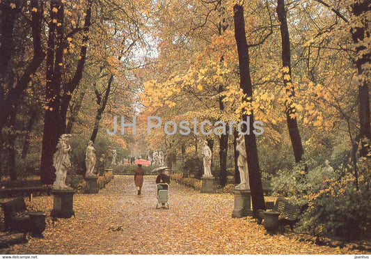 Leningrad - St Petersburg - Summer Garden Alley - autumn - 1992 - Russia USSR - unused - JH Postcards