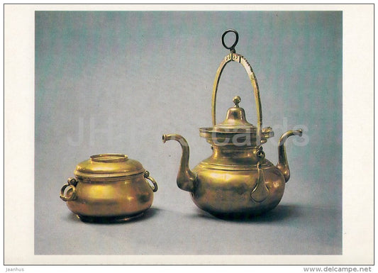 Bowl , Handwashing Pot - Copper Art in Russia - 1990 - Russia USSR - unused - JH Postcards