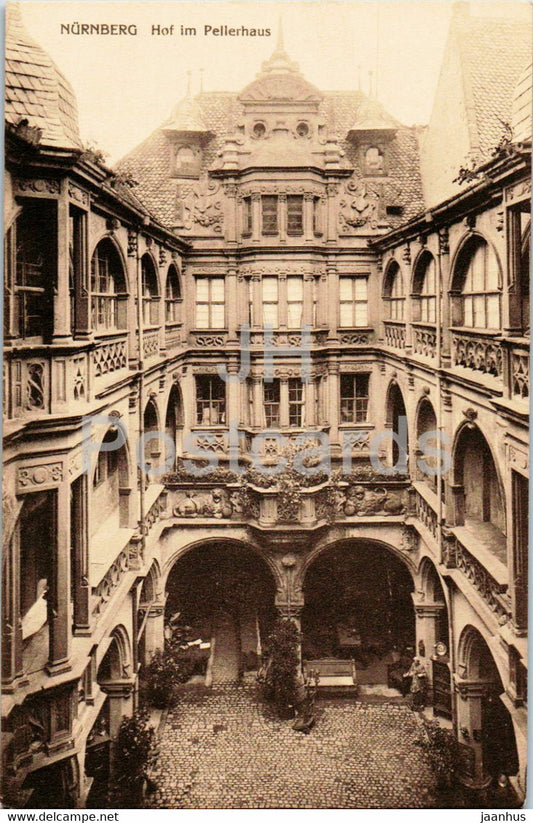 Nurnberg - Nuremberg - Hof im Pellerhaus - W. H. D. 2267 - old postcard - Germany - unused - JH Postcards