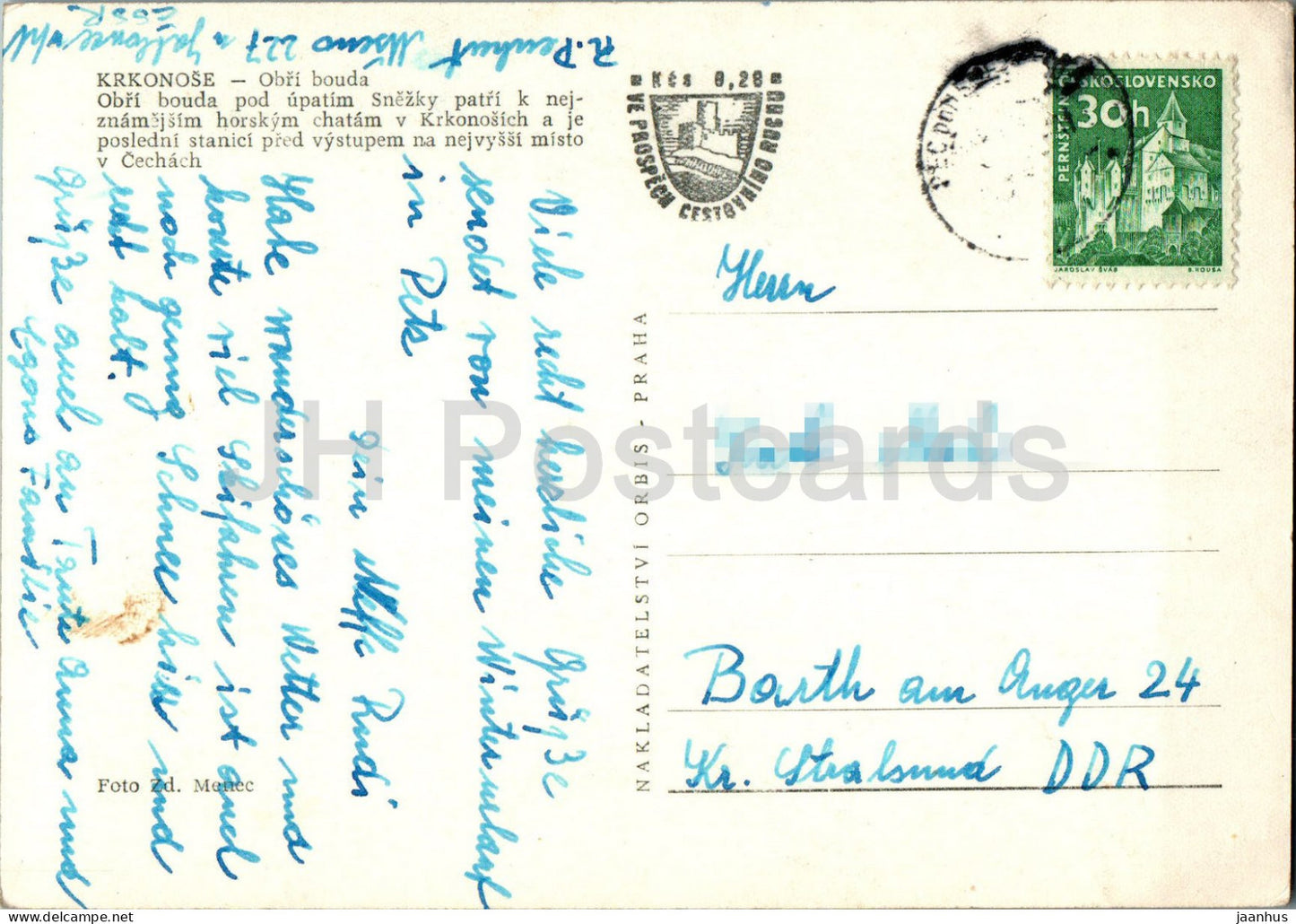 Krkonose - Obri bouda - Hangar géant - ski - République tchèque - Tchécoslovaquie - occasion