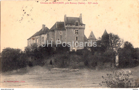 Chateau du Bouchet - pres Rosnay - castle - 3282 - 1910 - old postcard - France - used - JH Postcards
