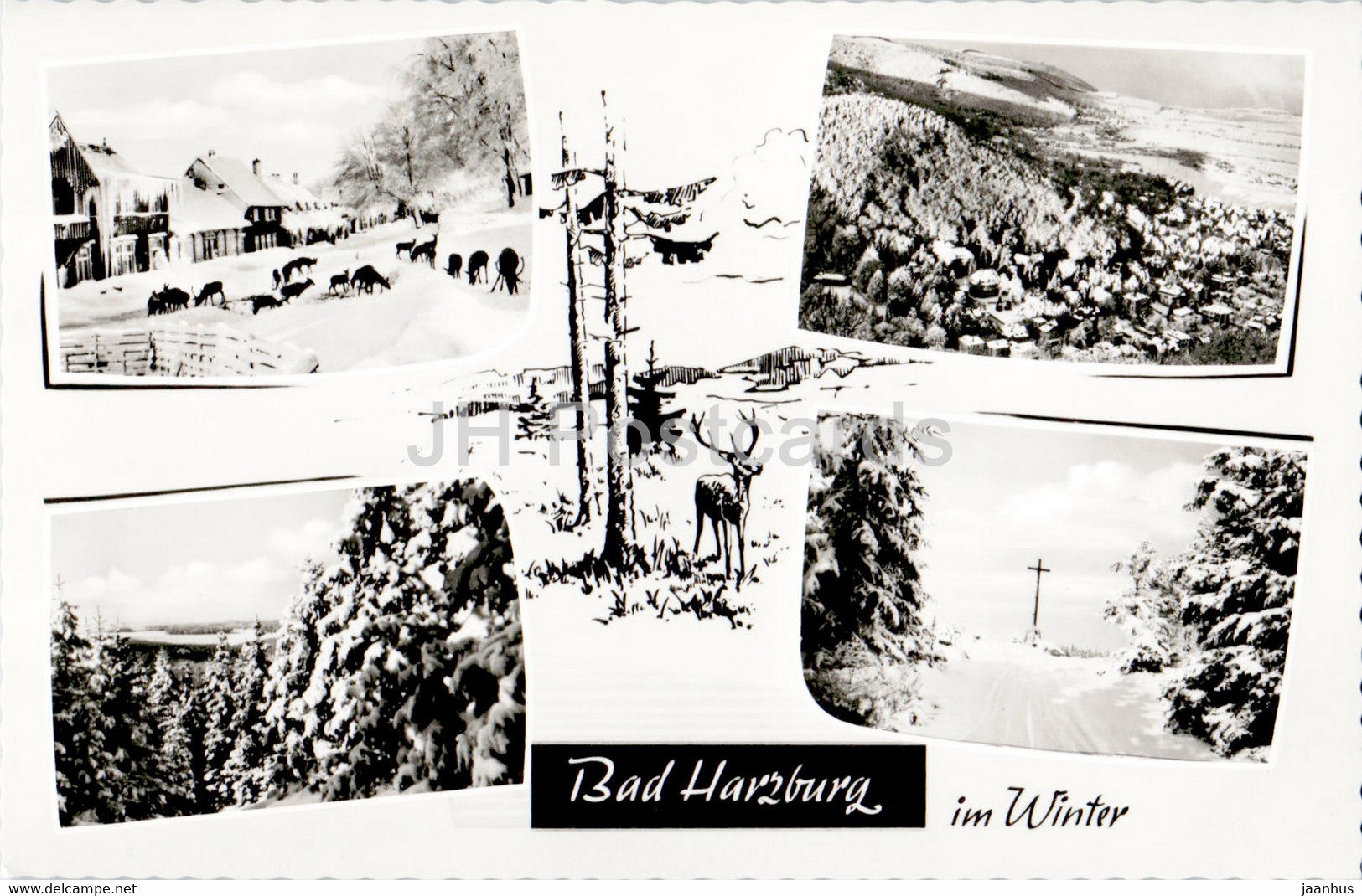 Bad Harzburg im Winter - old postcard - Germany - unused - JH Postcards