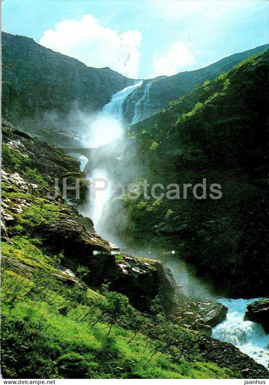 The Stigfoss waterfall - Trollstigen road - F-8200 - Norway - used