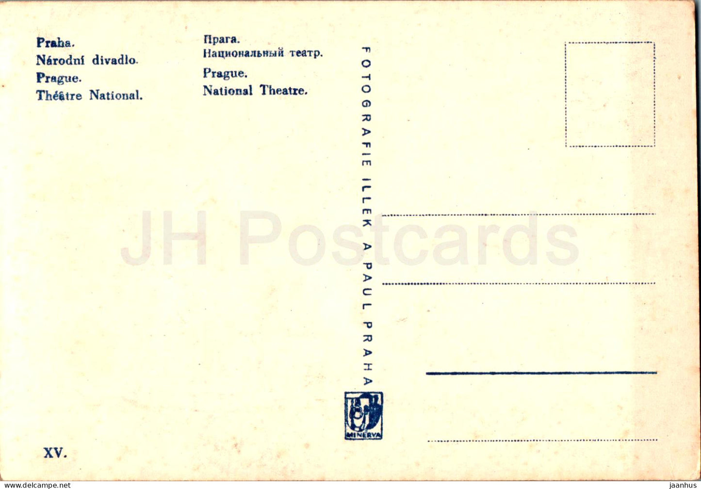 Praha - Prag - Narodni Divadlo - Nationaltheater - alte Postkarte - Tschechische Republik - Tschechoslowakei - unbenutzt