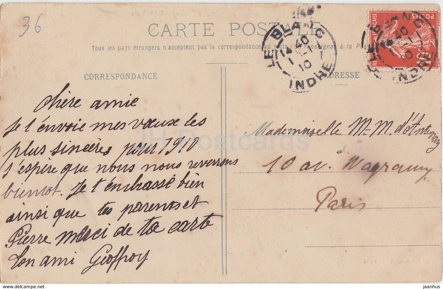 Château du Bouchet - près Rosnay - château - 3282 - 1910 - carte postale ancienne - France - utilisé
