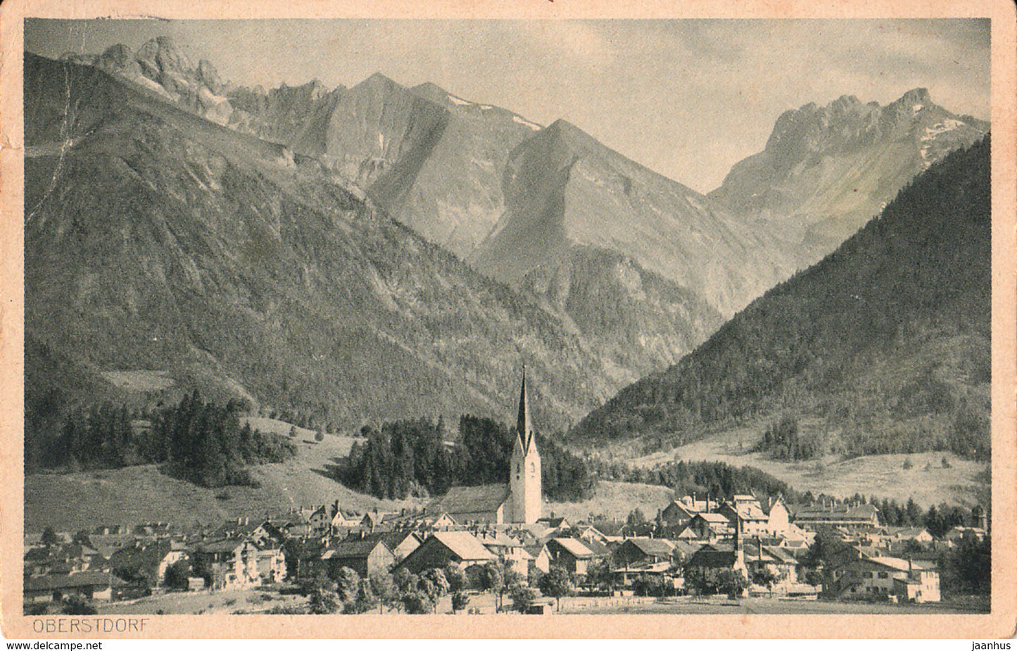 Oberstdorf Allgau 814 m - old postcard - 70 - 1928 - Germany - used - JH Postcards