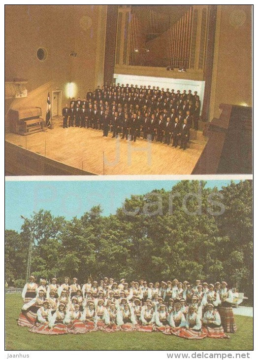 The Academic Male Choir and The Academic Female Choir - Tallinn Technical University - 1986 - Estonia USSR - unused - JH Postcards