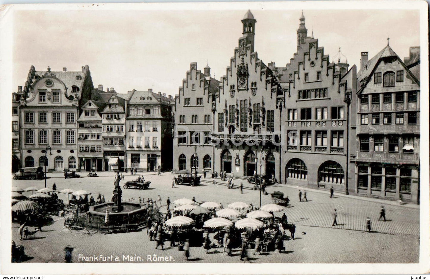 Frankfurt am Main - Romer - 1937 - old postcard - Germany - used - JH Postcards
