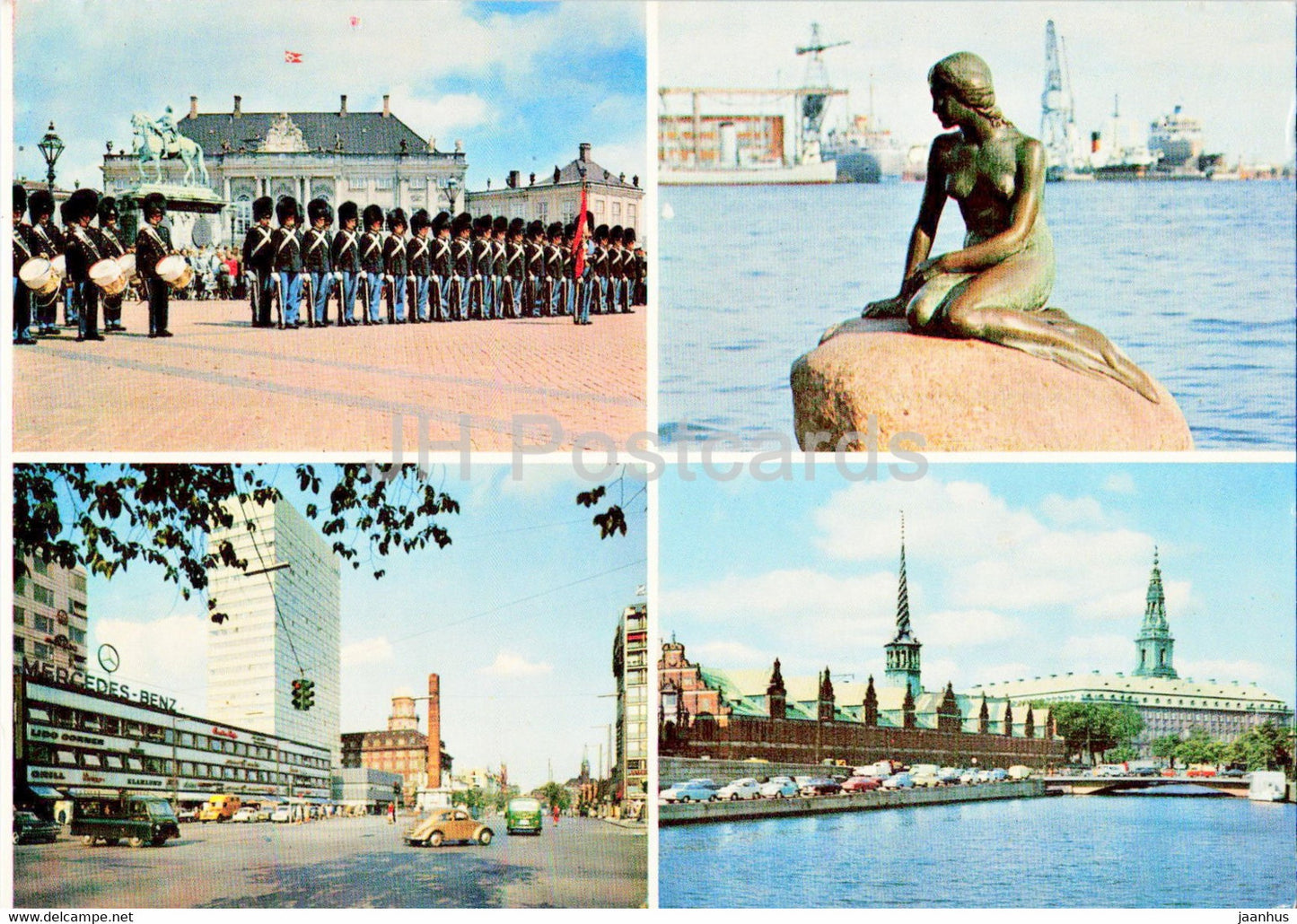 Copenhagen - Guard - Little Mermaid - multiview - 1972 - Denmark - used - JH Postcards