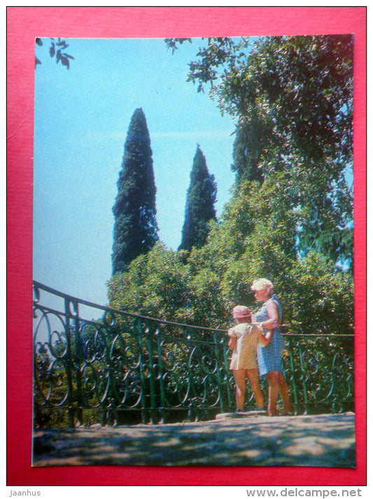 Observation Deck - Nikitsky Botanical Garden - Yalta - Crimea - 1972 - Ukraine USSR - unused - JH Postcards