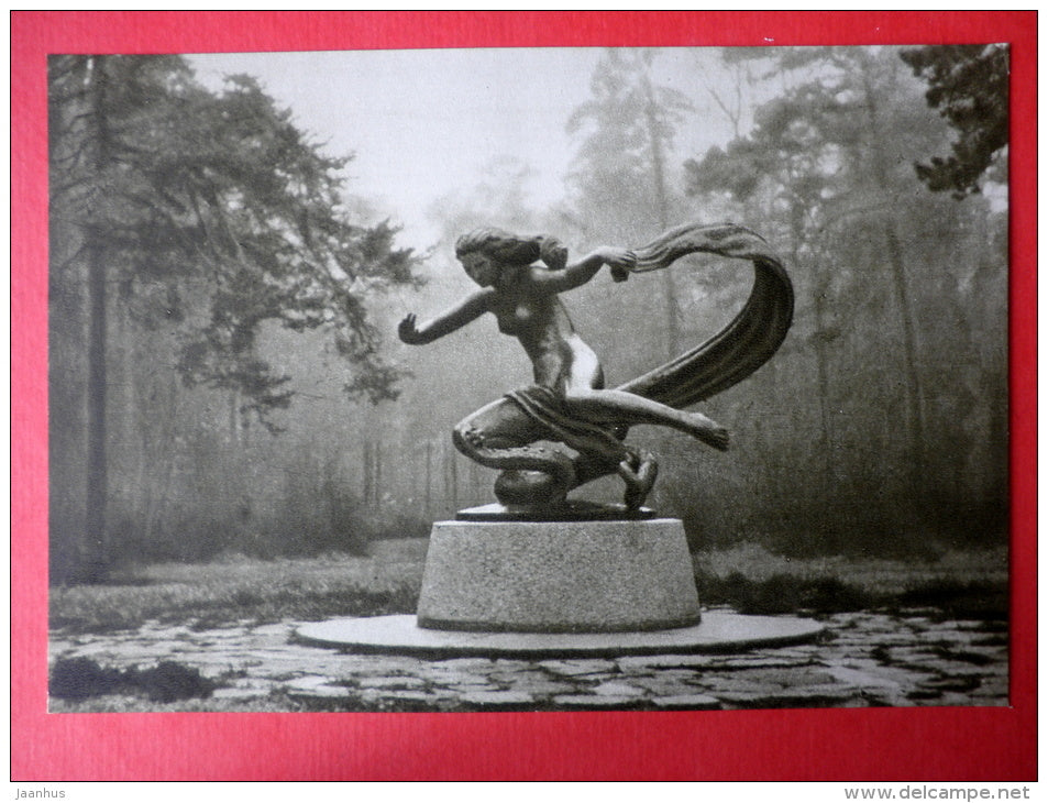 sculpture by R. Antinis - Egle the Queen of Serpents. 1960 - Monumental Sculpture - 1961 - Lithuania USSR - unused - JH Postcards