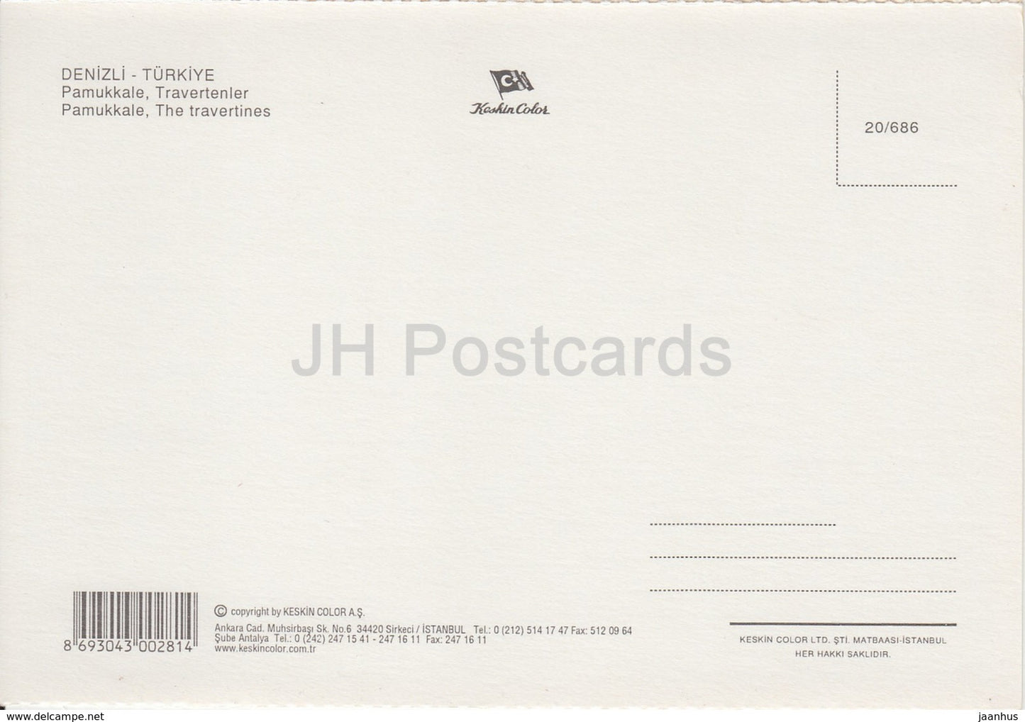 Pamukkale - 8 - Les Travertins - Turquie - inutilisé