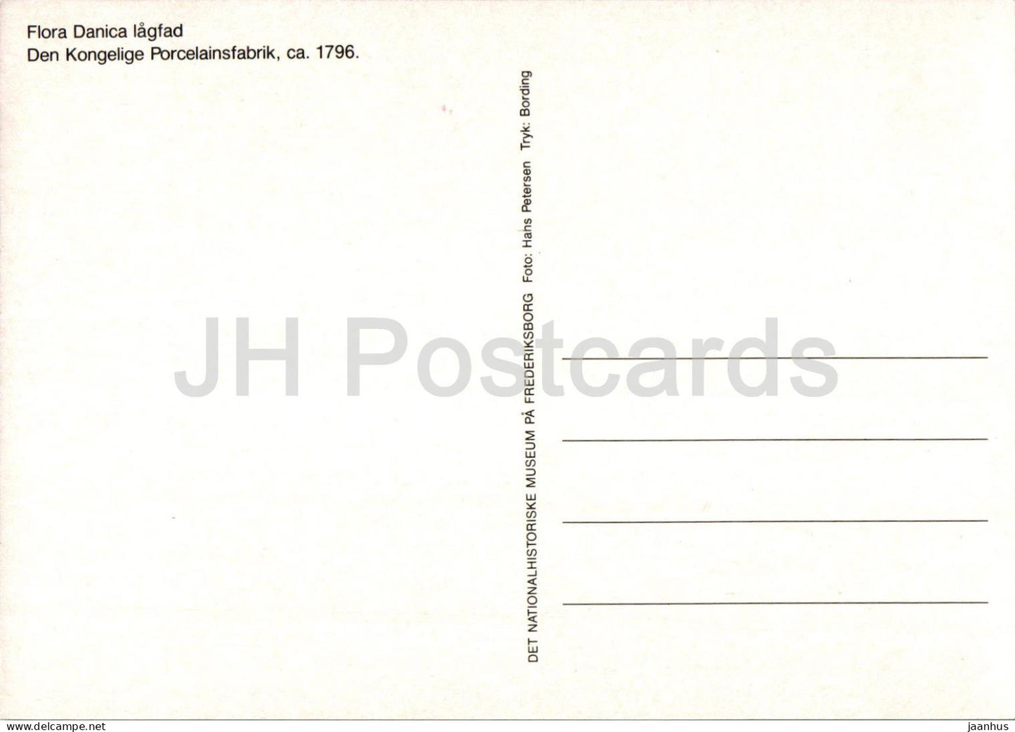 Flora Danica lagfad - Den Kongelige Porcelainsfabrik 1796 - plat à couvercle - The Royal Porcelain Factory - Danemark - inutilisé 