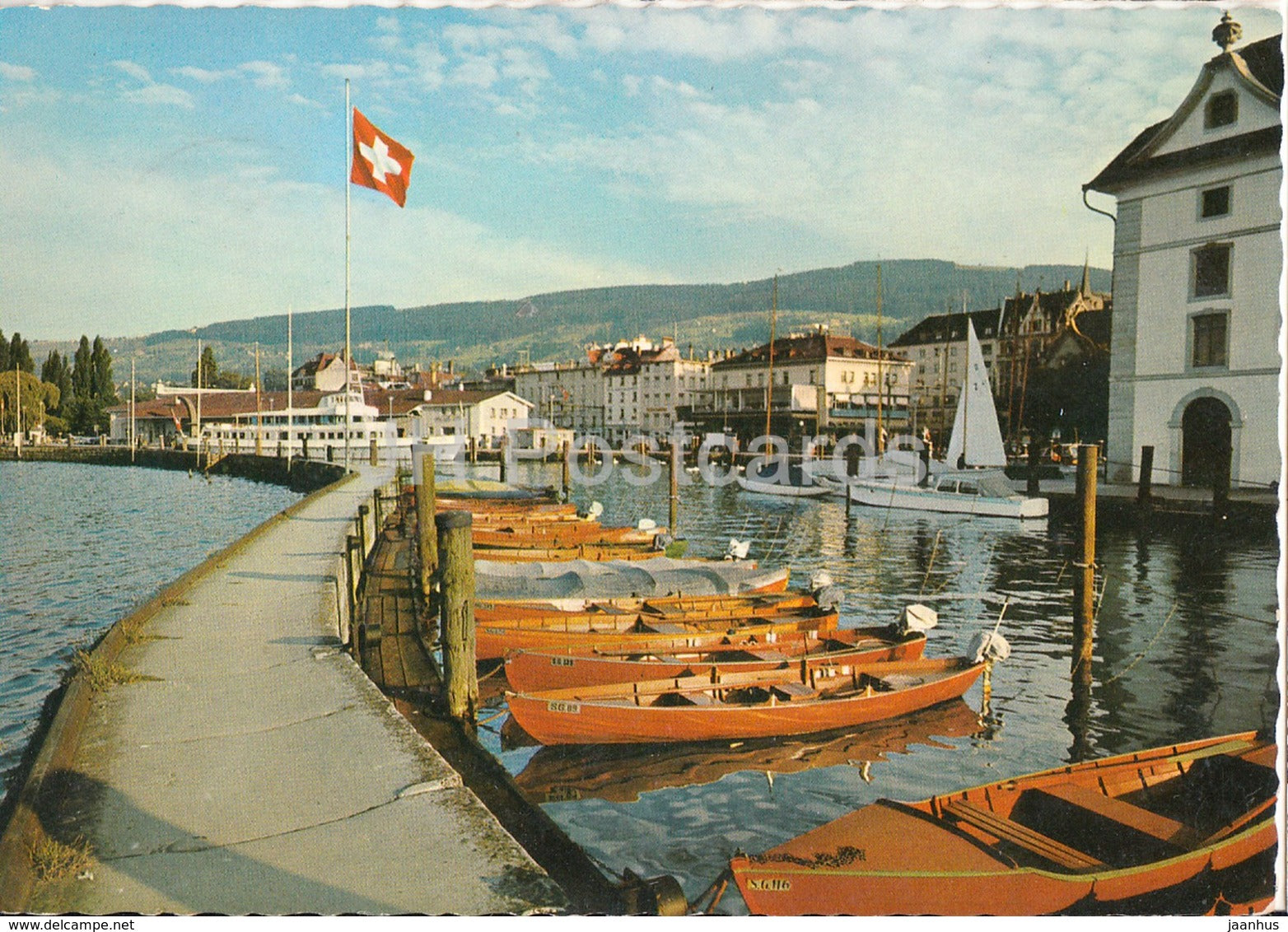 Rorschach am Bodensee - Hafenpartie - boat - 1967 - Switzerland - used - JH Postcards