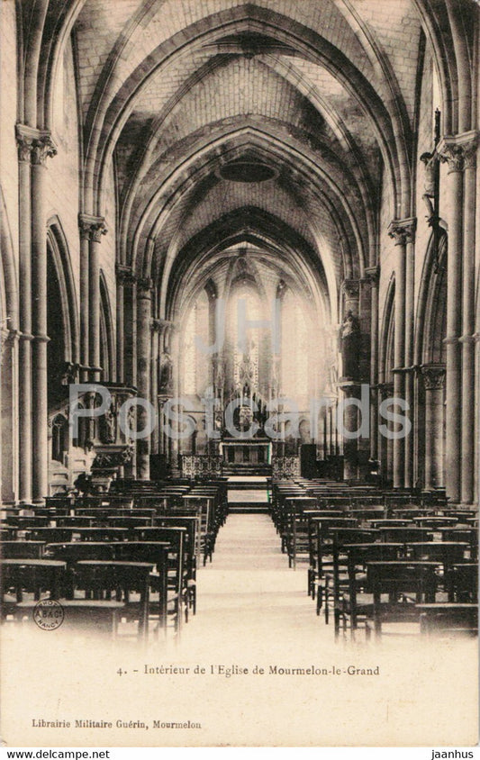 Interieur de l'Eglise de Mourmelon le Grand - church - 4 - old postcard - France - unused - JH Postcards