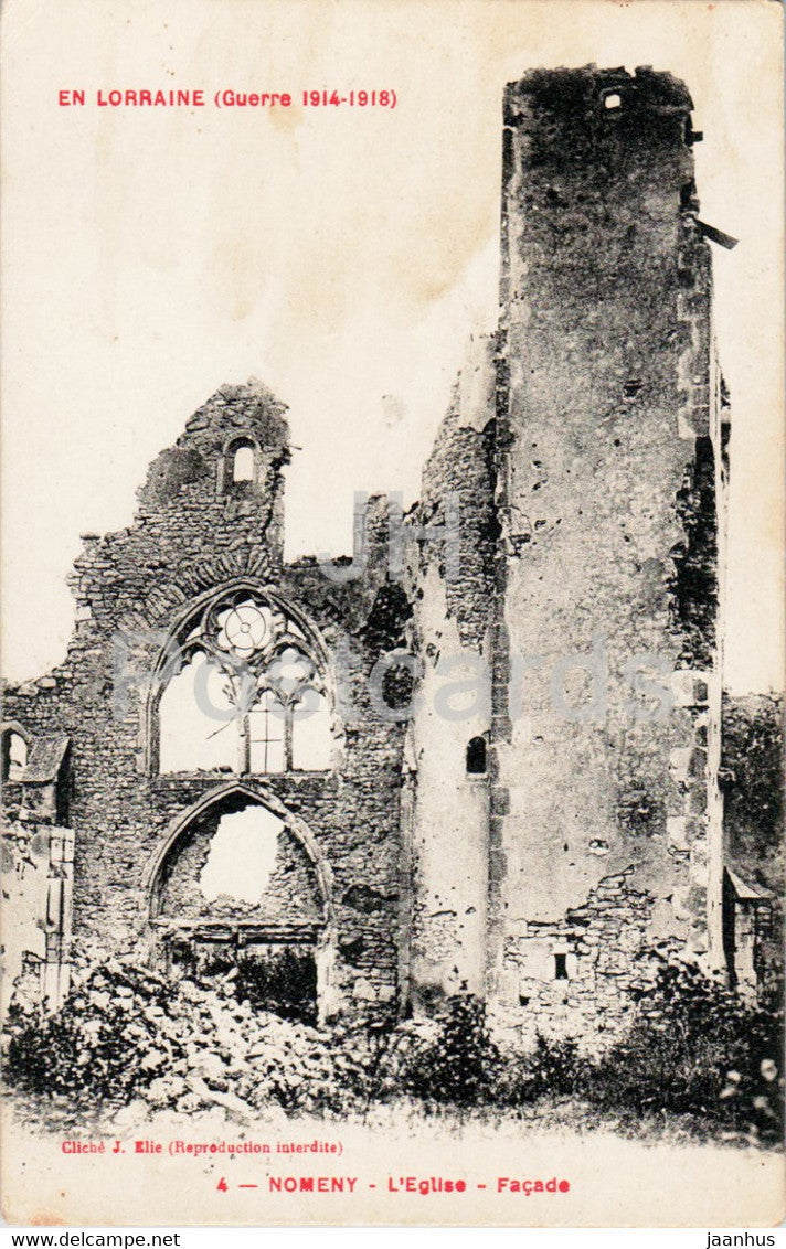 Nomeny - L'Eglise - Facade - 4 - old postcard - France - unused - JH Postcards