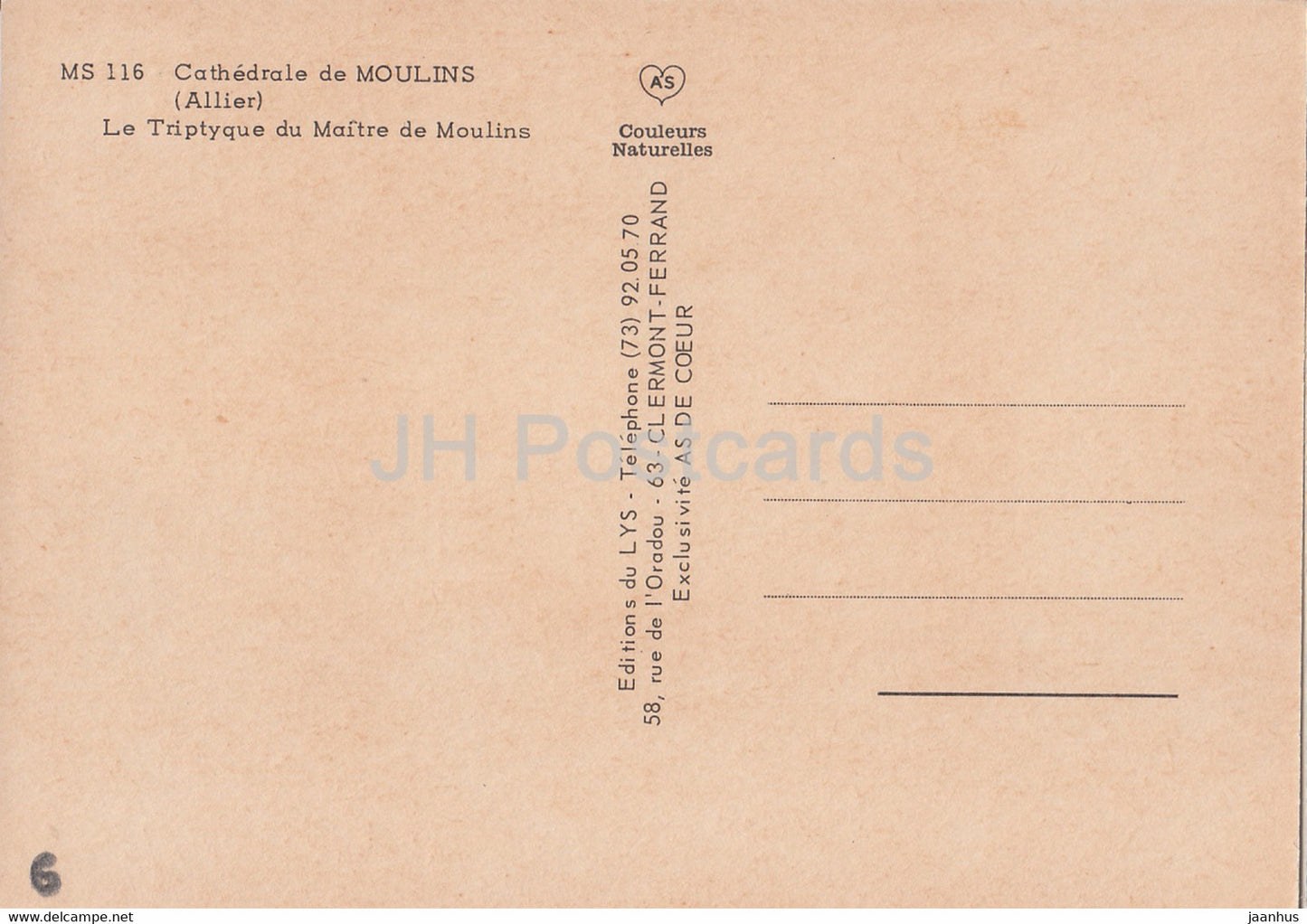 Cathedrale de Moulins - Le Triptyque du Maitre de Moulins - MS 116 - France - unused