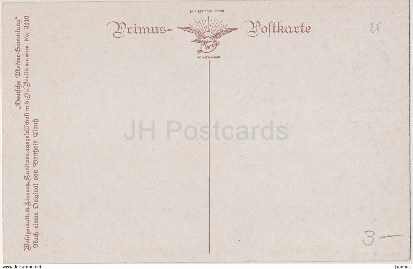 peinture de Berthold Clauss - Die Hallig - Primus - 3110 - Art allemand - carte postale ancienne - Allemagne - inutilisé