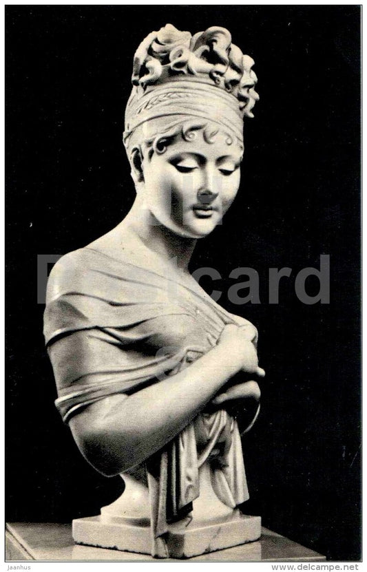 sculpture by Joseph Chinard - Madame Recamier , 1802 - woman - french art - unused - JH Postcards