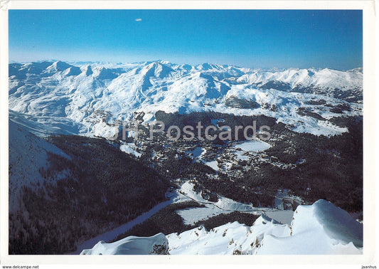 Arosa 1800 m mit Skigebiet Weisshorn und Hornli - 1998 - Switzerland - used - JH Postcards