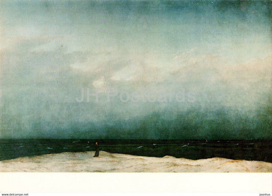painting by Caspar David Friedrich - Der Monch am Meer - German art - Germany - unused - JH Postcards
