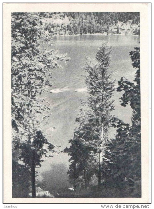Lake Ritsa - 1 - Abkhazia - Caucasus - 1955 - Georgia USSR - unused - JH Postcards