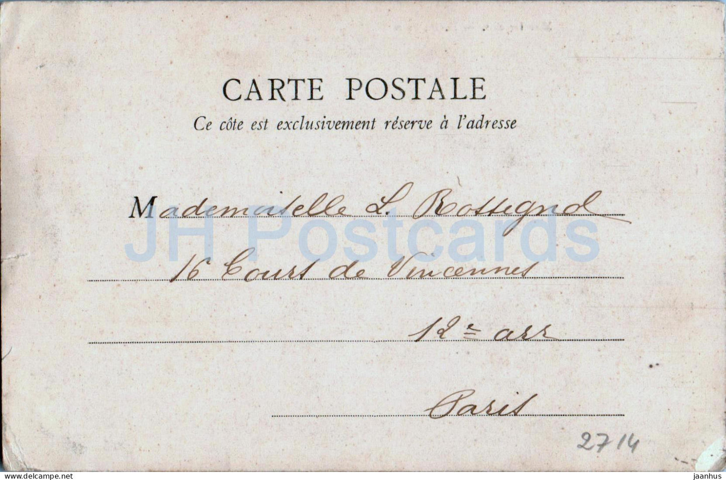 Puiseaux - Abside de l'Eglise - église - carte postale ancienne - 1904 - France - occasion 