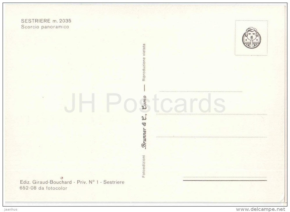 scorcio panoramico m. 2035 - Sestriere - Torino - Piemonte - 8230-F - Italia - Italy - unused - JH Postcards