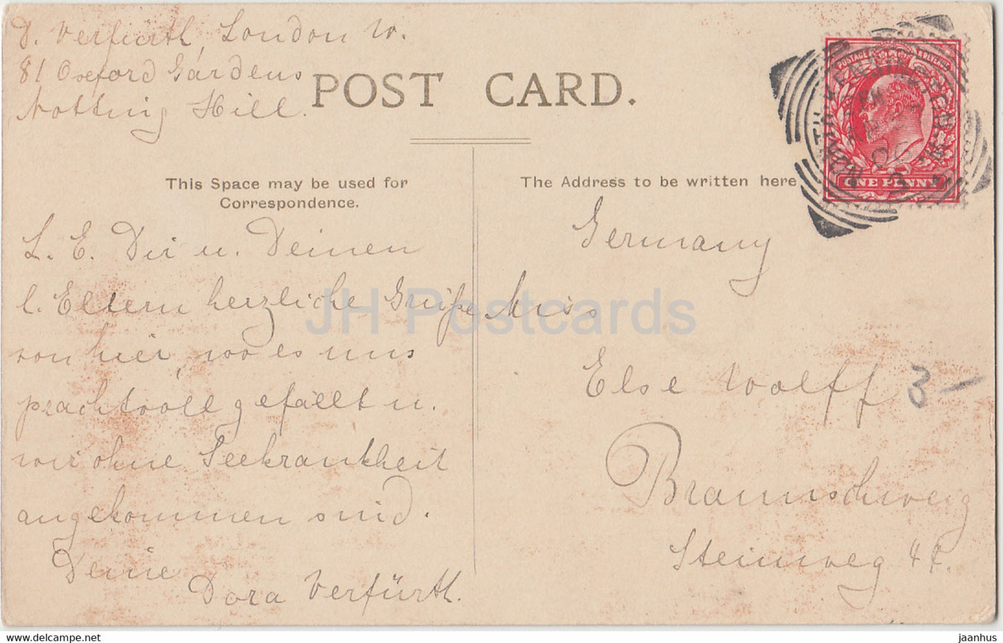 London - Hyde Park Corner - horse carriage - ETWD - old postcard - 1906 - England - United Kingdom - used