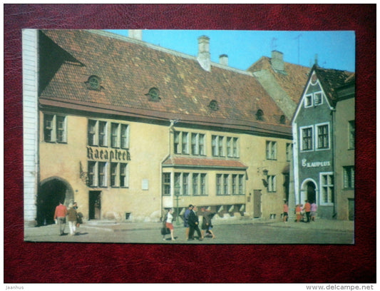 A corner of the Town Hall Square with Town Hall Chemist`s Raeapteek - Tallinn - 1973 - Estonia USSR - unused - JH Postcards