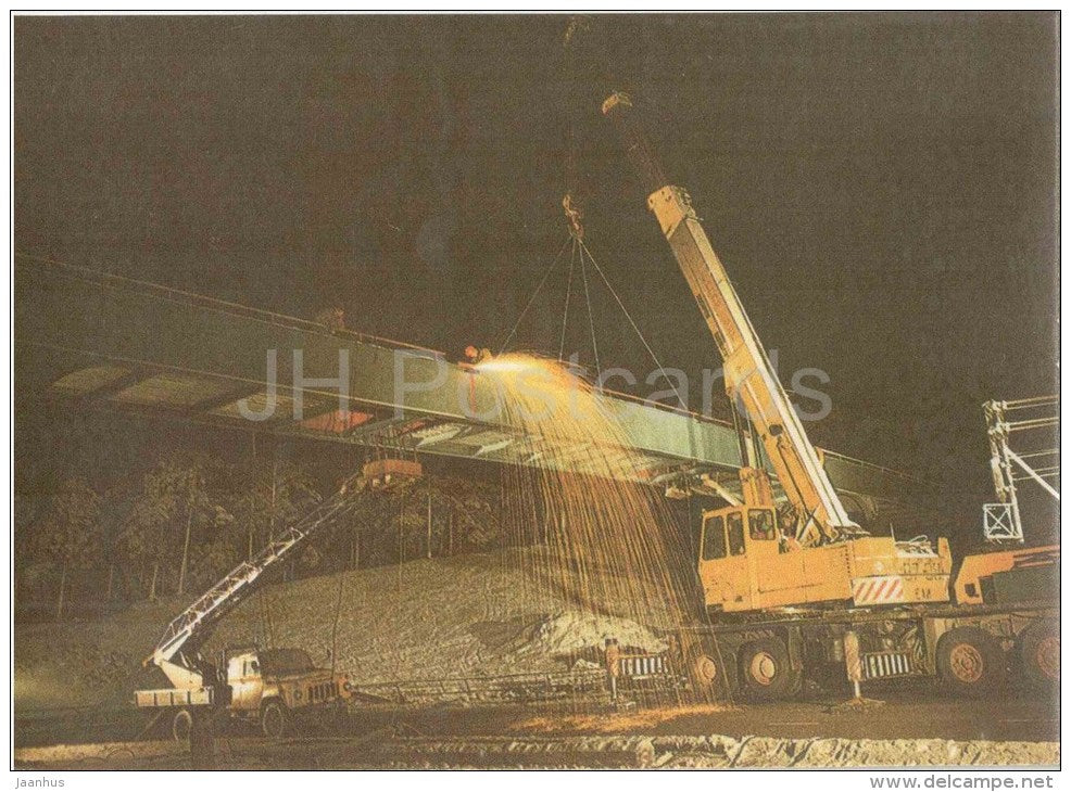 The Bridge for Skiers at Nõmme - crane - Tallinn Technical University - 1986 - Estonia USSR - unused - JH Postcards