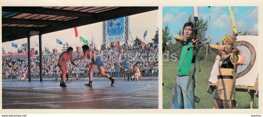 Ulan-Ude - Freestyle Wrestling - Archery - sport - Buryatia - 1978 - Russia USSR - unused - JH Postcards