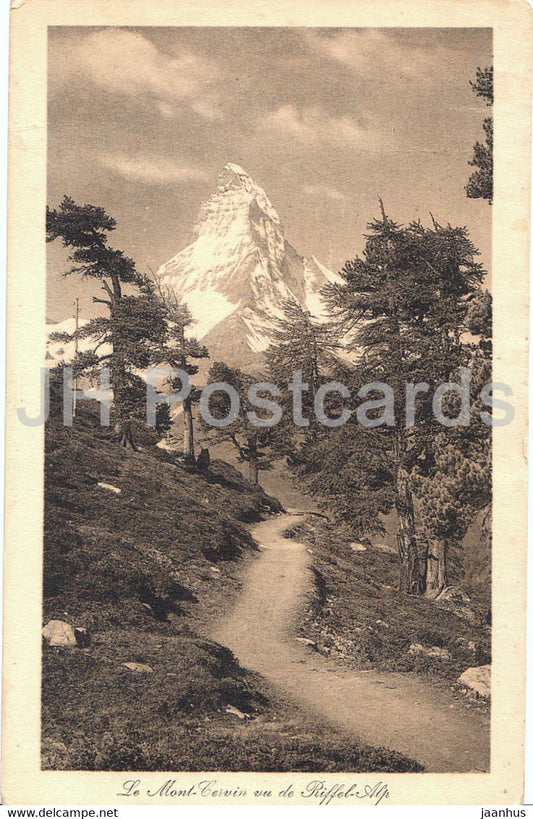 Le Mont Cervin vu de Riffel Alp - old postcard - 85685 - Switzerland - unused - JH Postcards