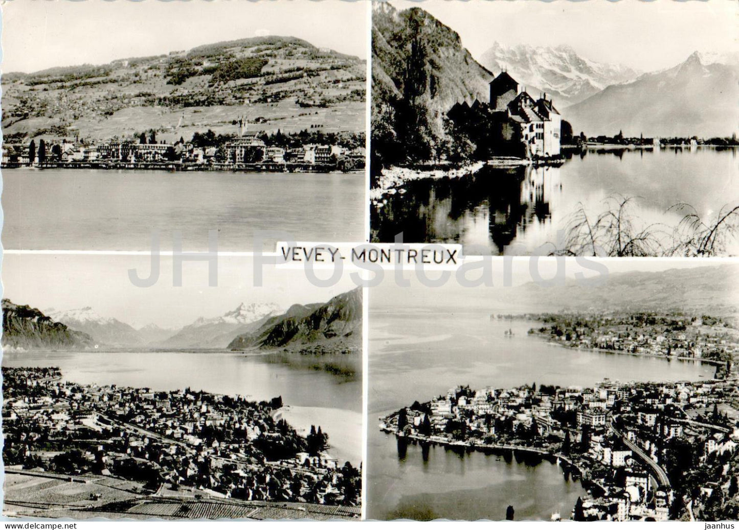 Vevey Montreux - multiview - 754 - Switzerland - used - JH Postcards