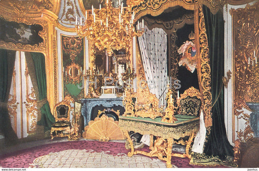 Kgl Schloss Linderhof - Arbeitszimmer - castle - 431 - old postcard - Germany - unused - JH Postcards