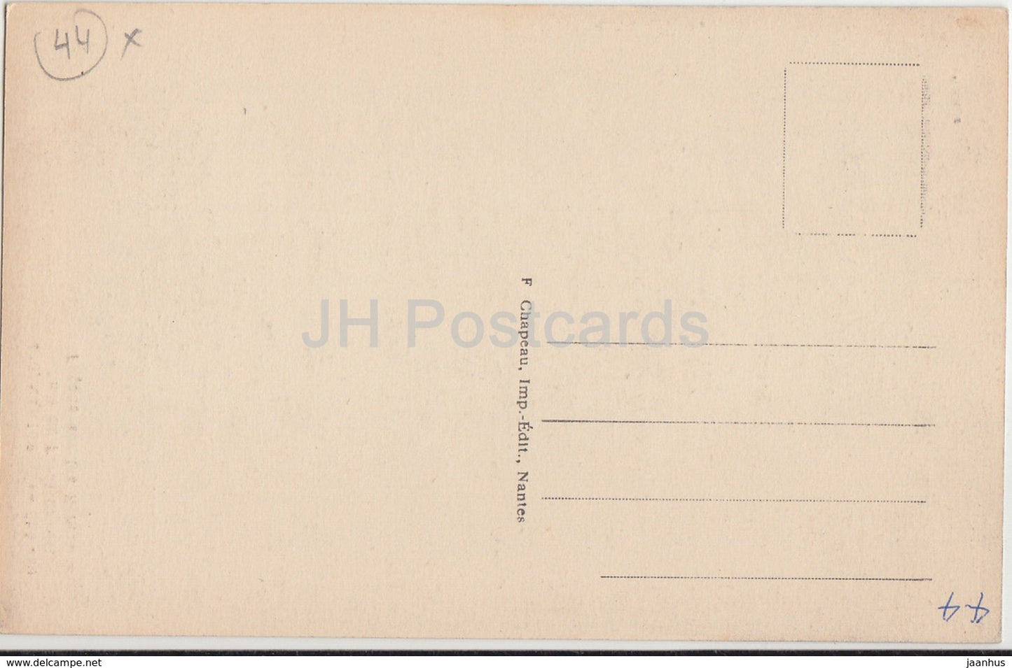 Nantes - Le Chateau - Tour du Fer a Cheval - Facade sur les Remparts - castle - old postcard - France - unused