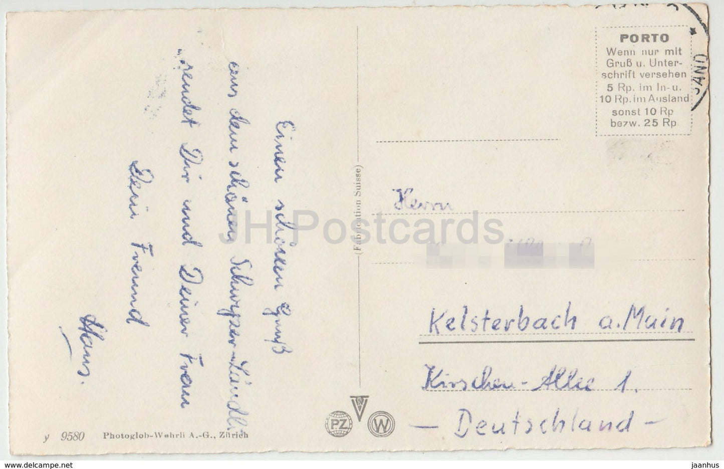 Lucerne - Luzern - Seebrucke - bridge - bus - car - ship - 9580 - Switzerland - old postcard - used