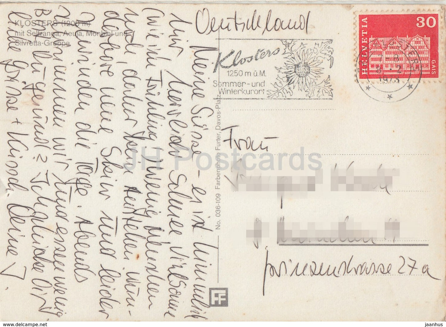 Klosters 1200 m - Selfranga - 1973 - Switzerland - used