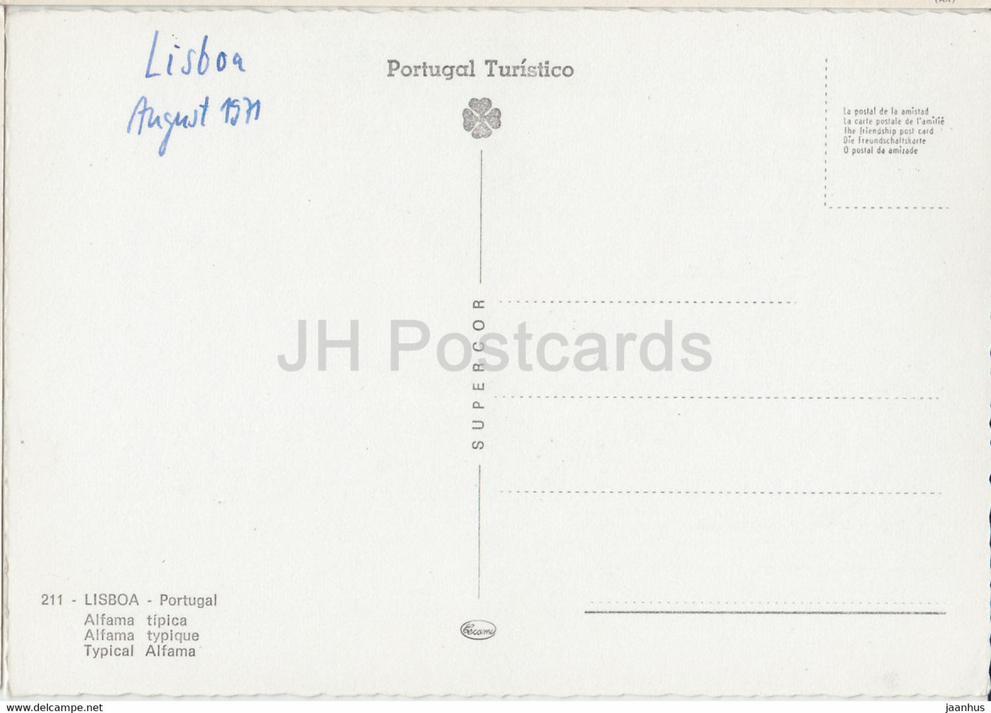 Lisbon - Lisboa - Alfama tipica - street - 211 - 1971 - Portugal - used