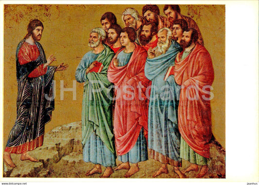 Painting by Duccio di Buoninsegna - The apparition on the Mountain in Galilee - Italian art  - 357 - Italy - unused - JH Postcards
