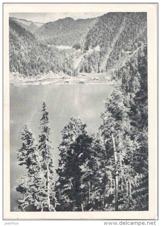 Lake Ritsa - 2 - Abkhazia - Caucasus - 1955 - Georgia USSR - unused - JH Postcards