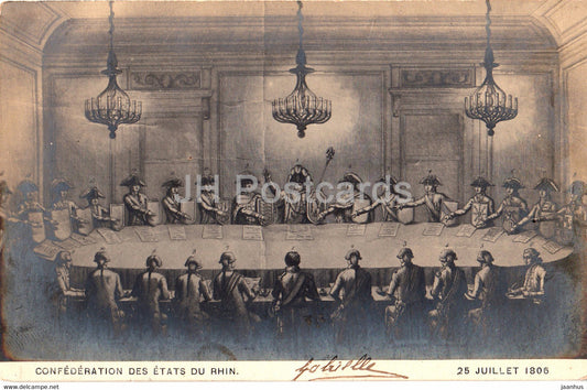 Confederation des etats du Rhin - 25 Juillet 1806 - old postcard - Belgium - used - JH Postcards