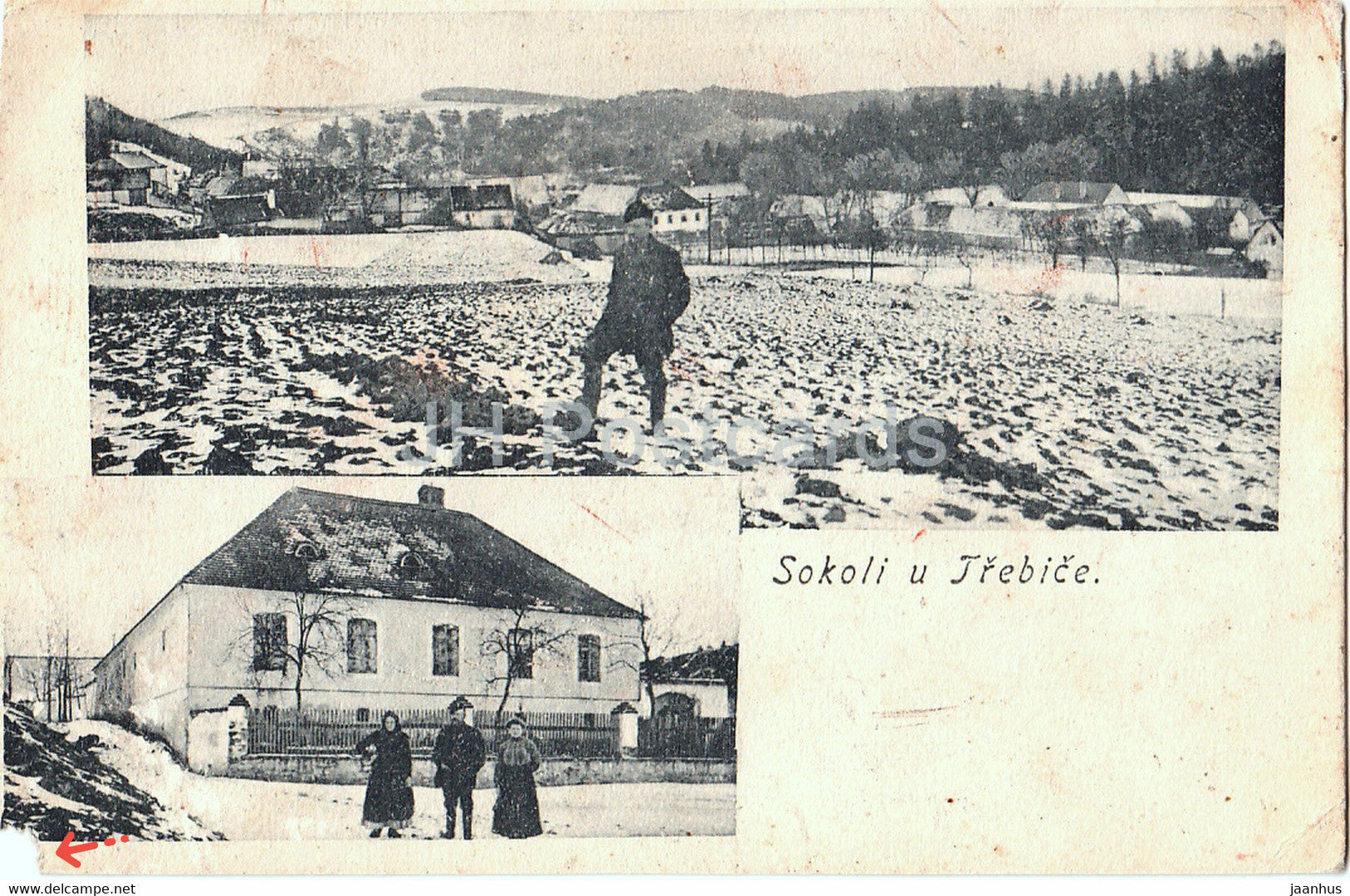 Sokoli u Trebice - old postcard - Czech Republic - unused - JH Postcards