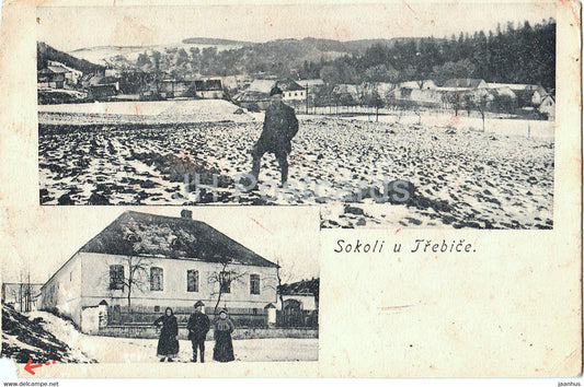 Sokoli u Trebice - old postcard - Czech Republic - unused - JH Postcards